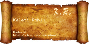 Keleti Robin névjegykártya